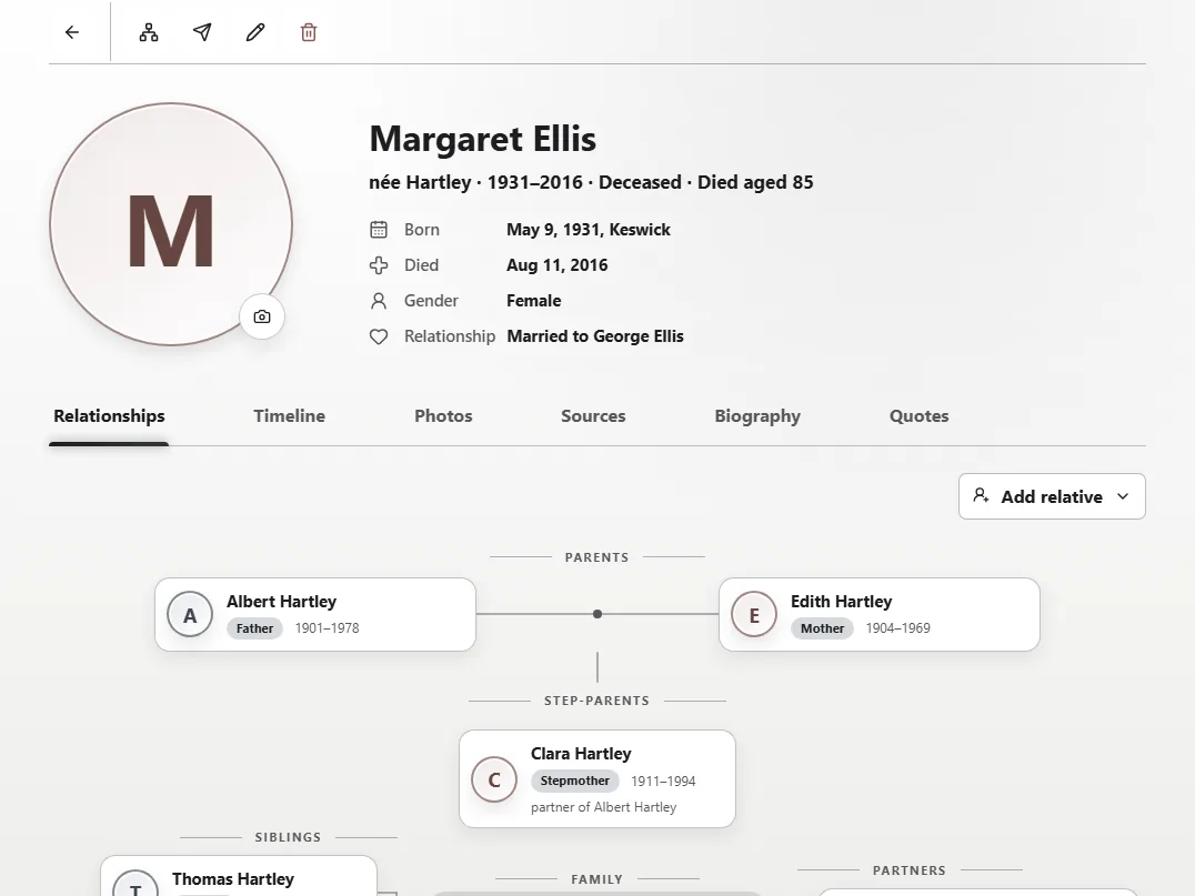 A page for everyone: Bring your family's stories together.