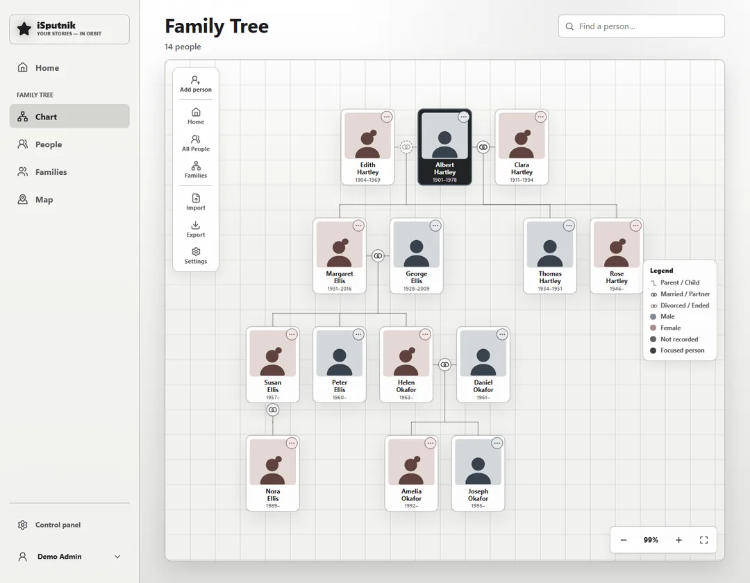 Family Tree: See the connections across generations.
