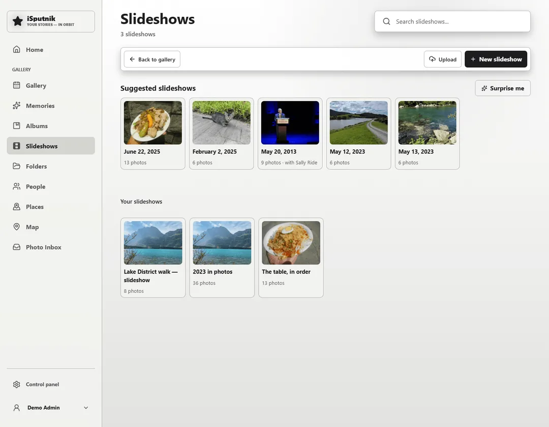 Slideshows: Turn a day into a movie, music and all.